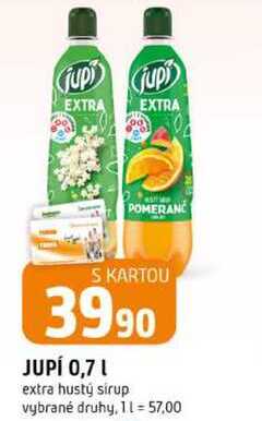 JUPÍ 0,7l extra hustý sirup