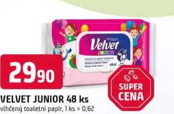 VELVET JUNIOR 48 ks vlhčený toaletní papír