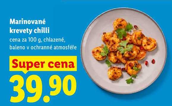 Marinované krevety chilli, cena za 100 g