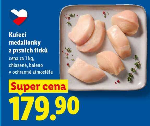 Kuřecí medailonky z prsních řízků, cena za 1 kg