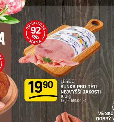 ŠUNKA PRO DĚTI NEJVYŠŠÍ JAKOSTI 100 g 