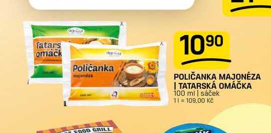 POLIČANKA MAJONÉZA | TATARSKÁ OMÁČKA 100 ml | sáček 