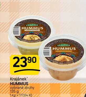 HUMMUS vybrané druhy 135 g 