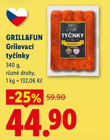 GRILL&FUN Grilovací tyčinky, 340 g