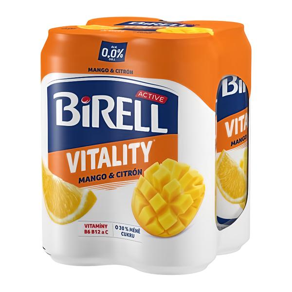 Birell 0.0 Vitality Mango & Citrón nealkoholické pivo s méně cukru 4x0,33l