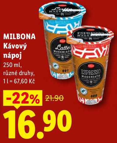 MILBONA Kávový nápoj, 250 ml