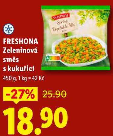 FRESHONA Zeleninová směs s kukuřicí, 450 g