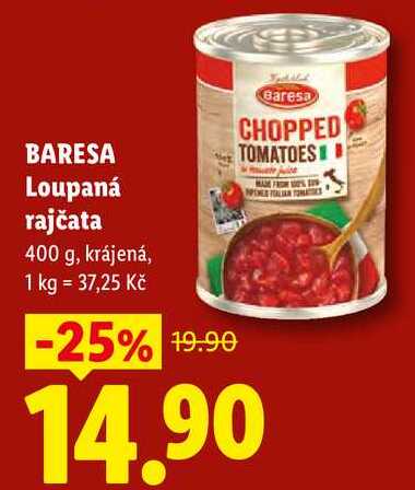 BARESA Loupaná rajčata, 400 g