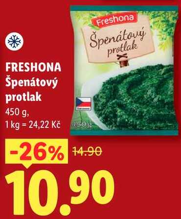 FRESHONA Špenátový protlak, 450 g