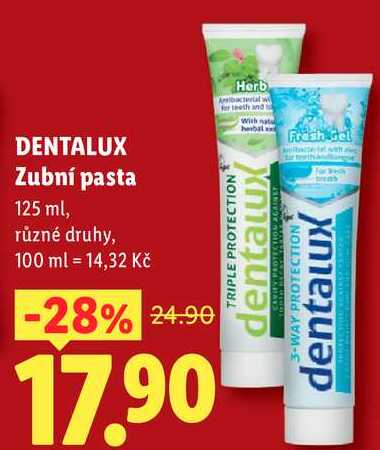 DENTALUX Zubní pasta, 125 ml