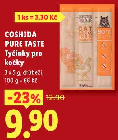 COSHIDA PURE TASTE Tyčinky pro kočky, 3x 5 g