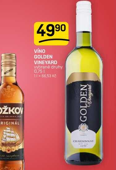 VÍNO GOLDEN VINEYARD vybrané druhy 0,75l