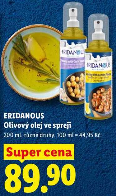 ERIDANOUS Olivový olej ve spreji, 200 ml