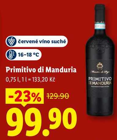 Primitivo di Manduria, 0,75 l