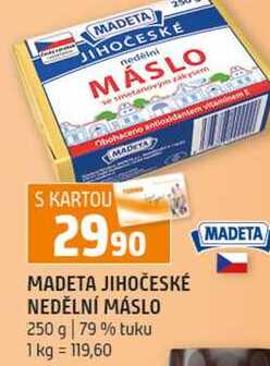 MADETA JIHOČESKÉ NEDĚLNÍ MÁSLO 250 g 79% tuku 