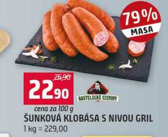 ŠUNKOVÁ KLOBÁSA S NIVOU GRIL 100g