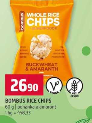 BOMBUS RICE CHIPS 60 g pohanka a amarant