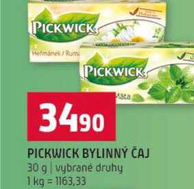 PICKWICK BYLINNÝ ČAJ 30 g vybrané druhy 
