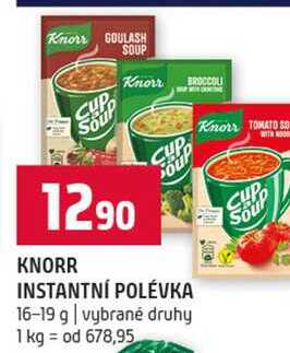 KNORR INSTANTNÍ POLÉVKA 16-19 g vybrané druhy 