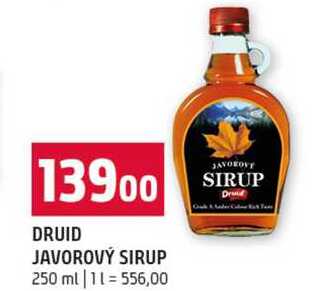 DRUID JAVOROVÝ SIRUP 250 ml 