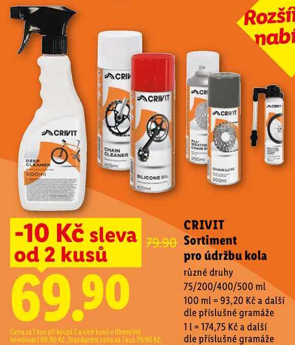 CRIVIT Sortiment pro údržbu kola