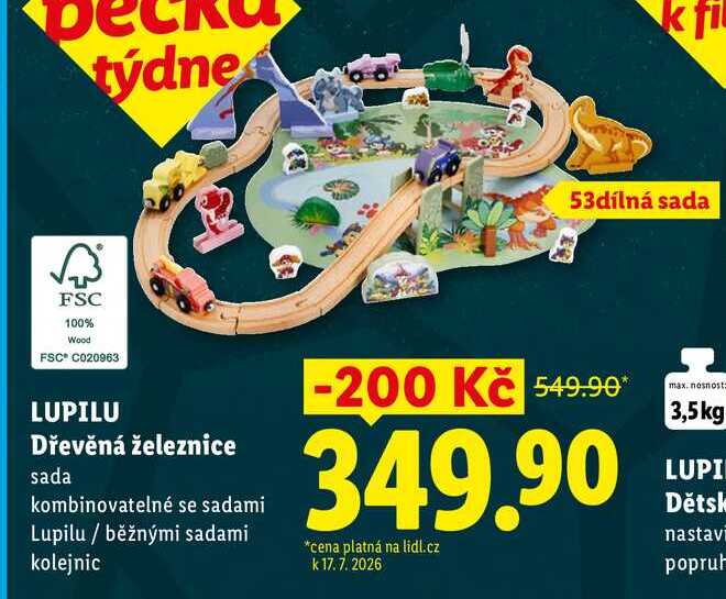 LUPILU Dřevěná železnice