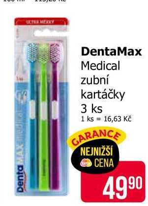 DentaMax Medical zubní kartáčky 3 ks