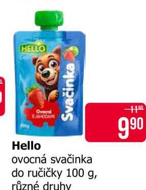 Hello ovocná svačinka do ručičky 100 g, různé druhy