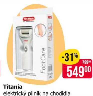 Titania elektrický pilník na chodidla