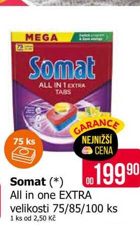 Somat All in one EXTRA velikosti 75/85/100 ks