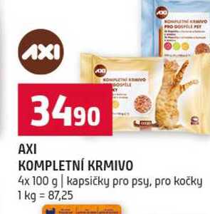 AXI KOMPLETNÍ KRMIVO 4x 100 g kapsičky pro psy, pro kočky