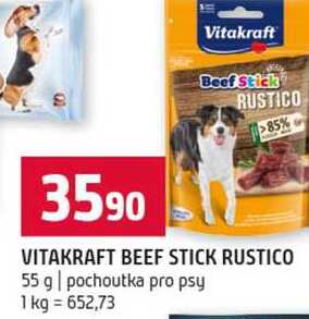 VITAKRAFT BEEF STICK RUSTICO 55 g pochoutka pro psy 