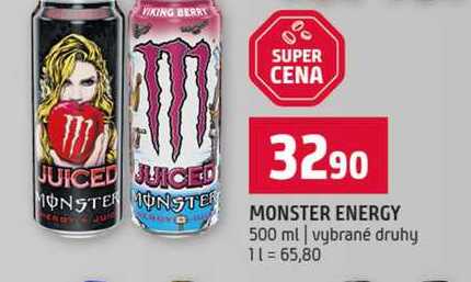 MONSTER ENERGY 500 ml vybrané druhy