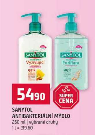 SANYTOL ANTIBAKTERIÁLNÍ MÝDLO 250 ml vybrané druhy