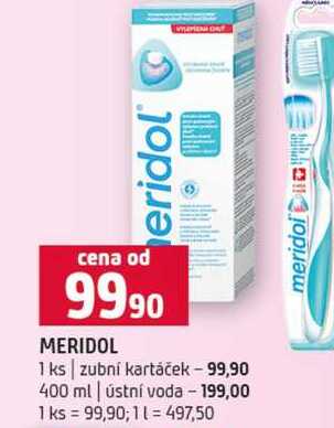 MERIDOL 1 ks zubní kartáček 400 ml ústní voda 