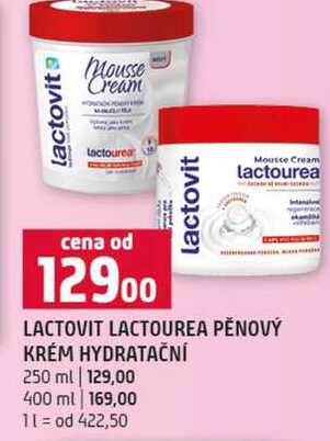 LACTOUREA PĚNOVÝ KRÉM HYDRATAČNÍ 250 ml
