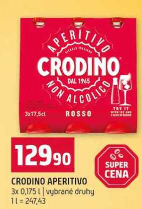 CRODINO APERITIVO 3x 0,175l vybrané druhy 