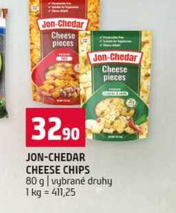 JON-CHEDAR CHEESE CHIPS 80 g vybrané druhy
