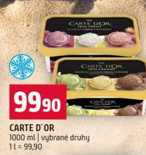 CARTE D'OR 1000 ml vybrané druhy
