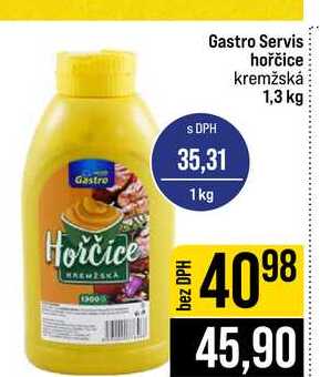 Gastro Servis hořčice kremžská 1,3 kg