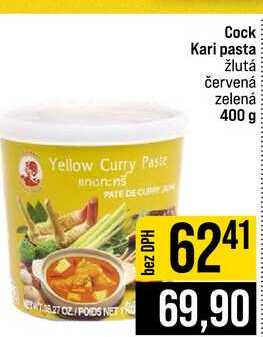 Cock Kari pasta žlutá červená zelená 400 g