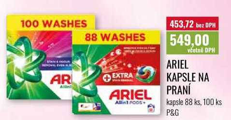ARIEL KAPSLE NA PRANÍ 88 ks, 100 ks 