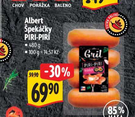  Albert Špekáčky PIRI-PIRI 480 g 