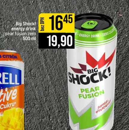 Big Shock! energy drink pear fusion zero 500 ml