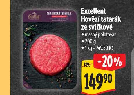 Excellent Hovězí tatarák ze svíčkové 200 g