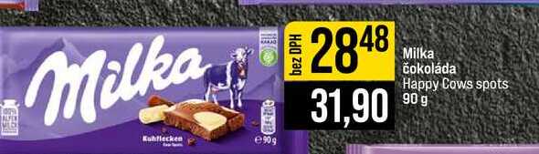 Milka čokoláda Happy Cows spots 90 g