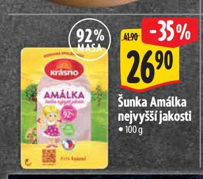 Šunka Amálka nejvyšší jakosti 100g