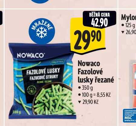   Nowaco Fazolové lusky řezané 350 g 