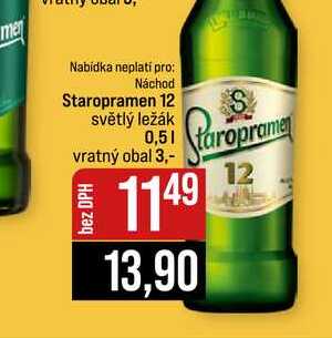 Staropramen 12 S světlý ležák 0,5l