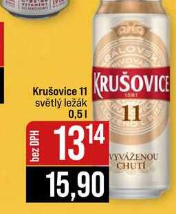Krušovice 11 světlý ležák 0,5l